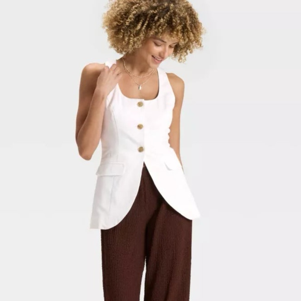 A New Day Linen Blend Vest
